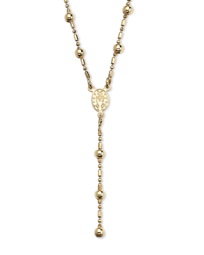 Rosary style chain necklace top